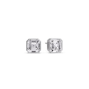 Asscher Diamond Bezel Stud Earring